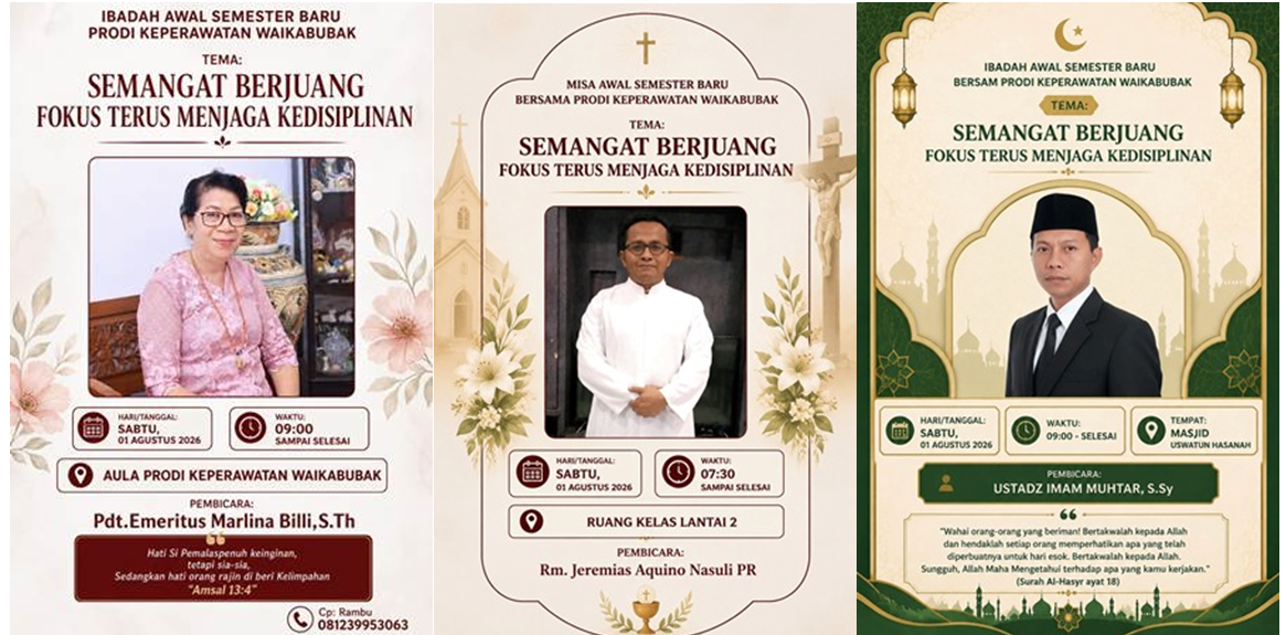 Prodi D3 Keperawatan Waikabubak Laksanakan Ibadah Awal Semester Baru Tahun Akademik 2026/2027