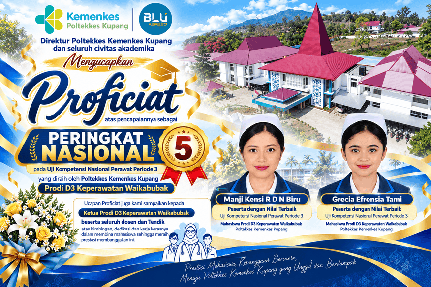 Prodi D3 Keperawatan Waikabubak Raih Peringkat 5 Nasional Institusi pada Uji Kompetensi Nasional Perawat