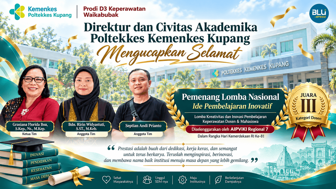 OSCE Digital Prodi D3 Keperawatan Waikabubak Raih Juara III Lomba Nasional Inovasi Pembelajaran
